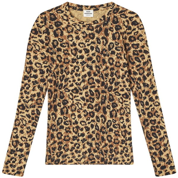 Mads Nørgaard Bluse - Talino - Rib - Leopard/Sort