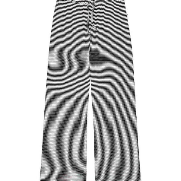 Mads Nørgaard Bukser - Rib - Stripe Verona - Sort/Vanilla Ice