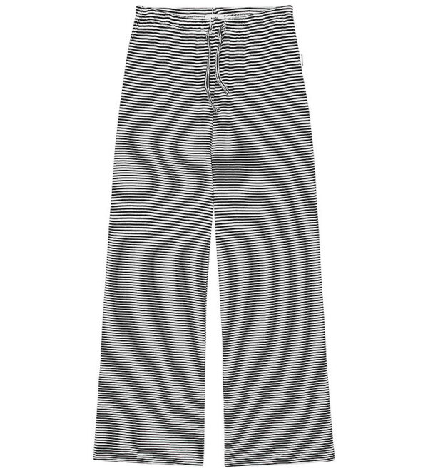 Mads Nørgaard Bukser - Rib - Stripe Verona - Sort/Vanilla Ice
