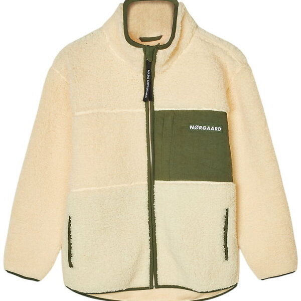 Mads Nørgaard Fleecejakke - Teddy - Jeffo - Vanilla Custard m. G