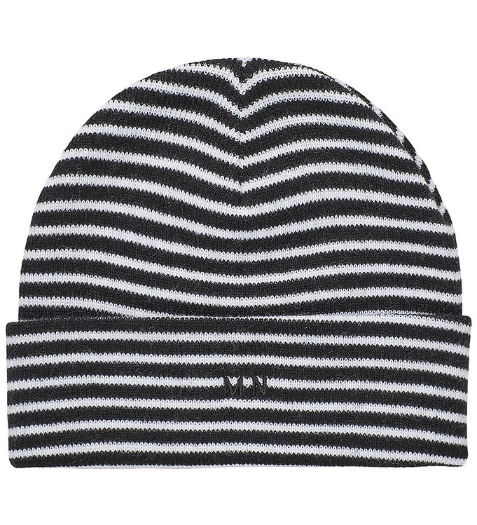 Mads Nørgaard Hue - Strik - Isak Ambas Stripe - Sort/Hvid