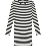 Mads Nørgaard Kjole - Rib - Stripe Dubina - Sort/Vanilla Ice