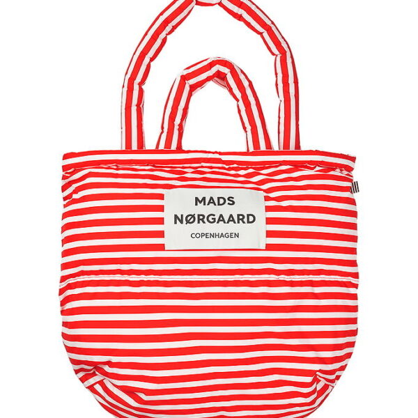 Mads Nørgaard Shopper - Light Ripstop Pillow - AOP - Fiery Red/V