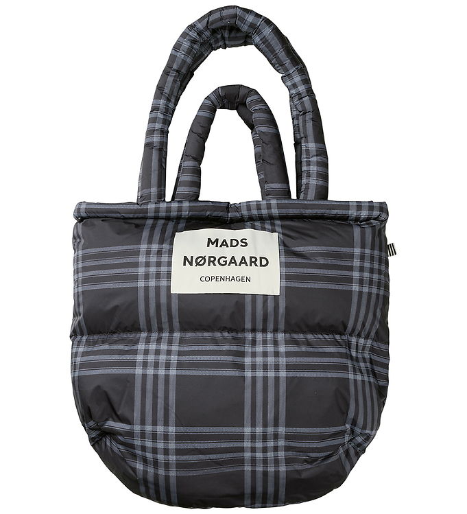 Mads Nørgaard Shopper - Light Ripstop Pillow - Black/Vanilla Ice