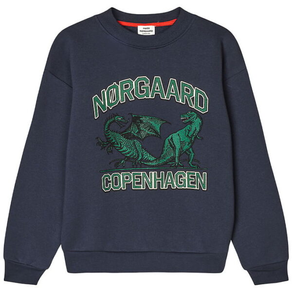 Mads Nørgaard Sweatshirt - Sonar - Parisian Night m. Grøn