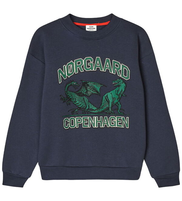 Mads Nørgaard Sweatshirt - Sonar - Parisian Night m. Grøn