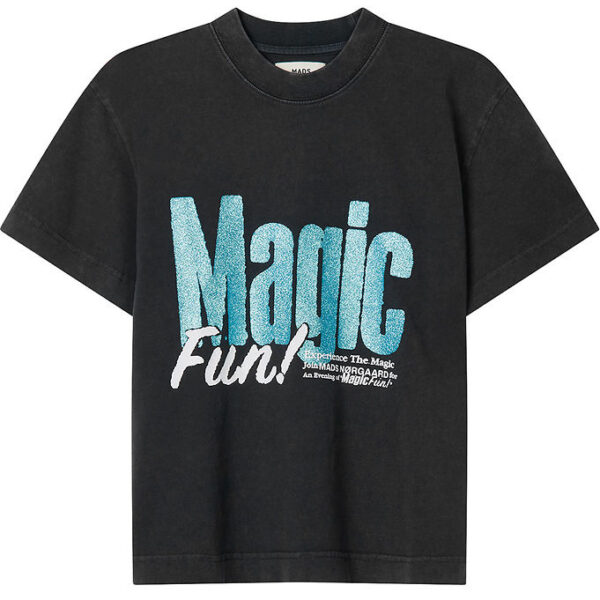 Mads Nørgaard T-Shirt - Tristi - Sort/Blå m. Glimmer