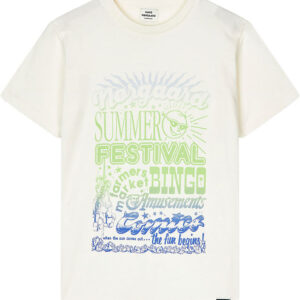 Mads Nørgaard T-shirt - Printed Thorlino - Snow White/Festival