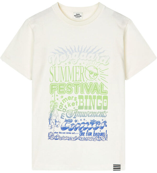 Mads Nørgaard T-shirt - Printed Thorlino - Snow White/Festival