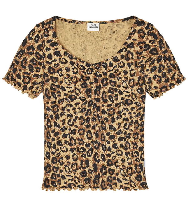 Mads Nørgaard T-shirt - Tiki - Rib - Leopard/Sort