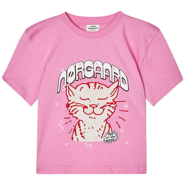 Mads Nørgaard T-shirt - Tristi - Fuchsia Pink m. Print