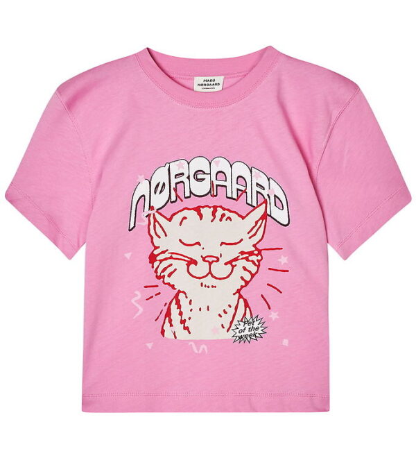 Mads Nørgaard T-shirt - Tristi - Fuchsia Pink m. Print