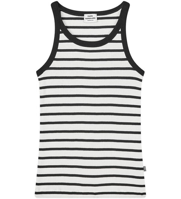 Mads Nørgaard Tanktop - Rib - Carinila - Vanilla Ice/Sort