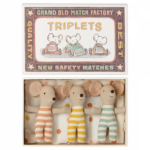 Maileg Babymus i Tændstikæske - Trillinger