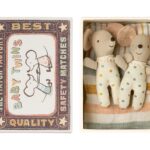 Maileg Babymus i Tændstikæske - Tvillinger