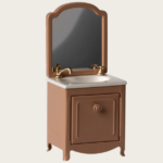 Maileg Baderumsmøbel, mus- Mørk Pudder