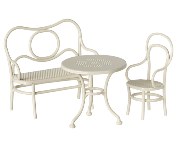 Maileg Cafésæt mus - Råhvid