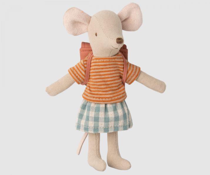 Maileg Cykel Mus - Storesøster Mus med taske - Rosa