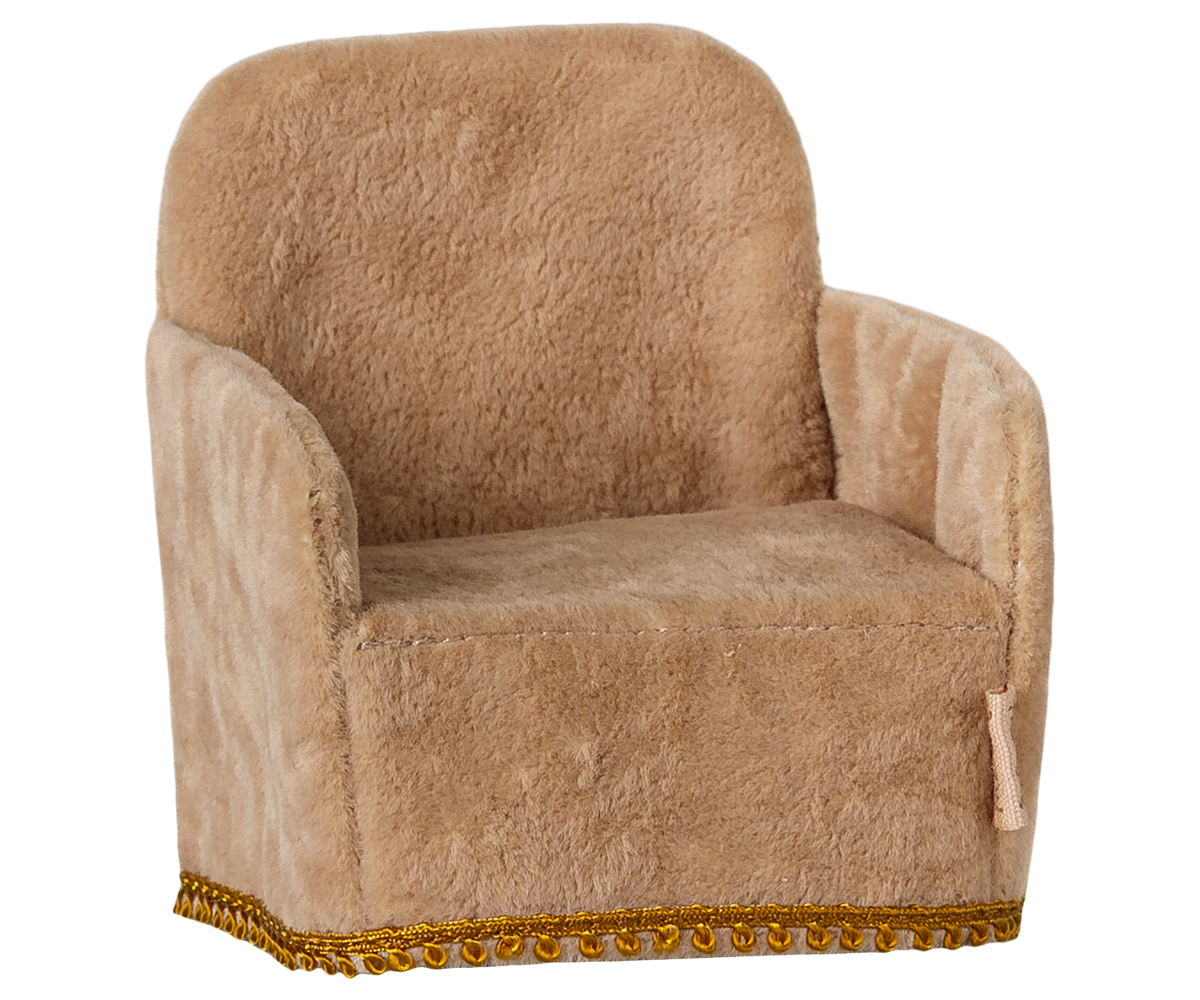 Maileg Foldbar stol, Mus - Pudder