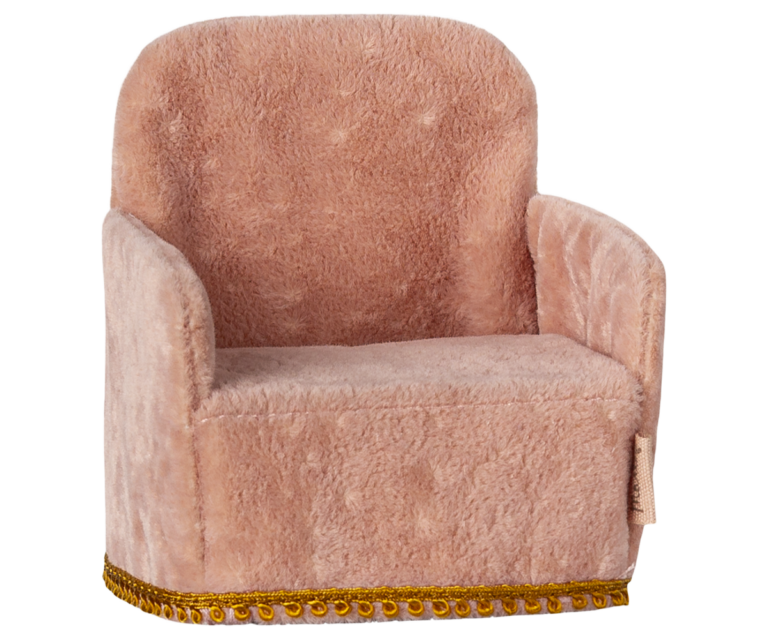 Maileg Foldbar stol, Mus - Rosa Maileg Foldbar stol, Mus - Rosa