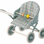 Maileg Klapvogn Baby Mus - Blå