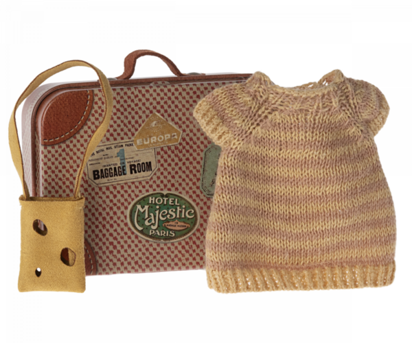 Maileg Kuffert med Strikket kjole og taske