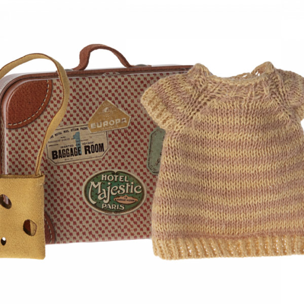 Maileg Kuffert med Strikket kjole og taske