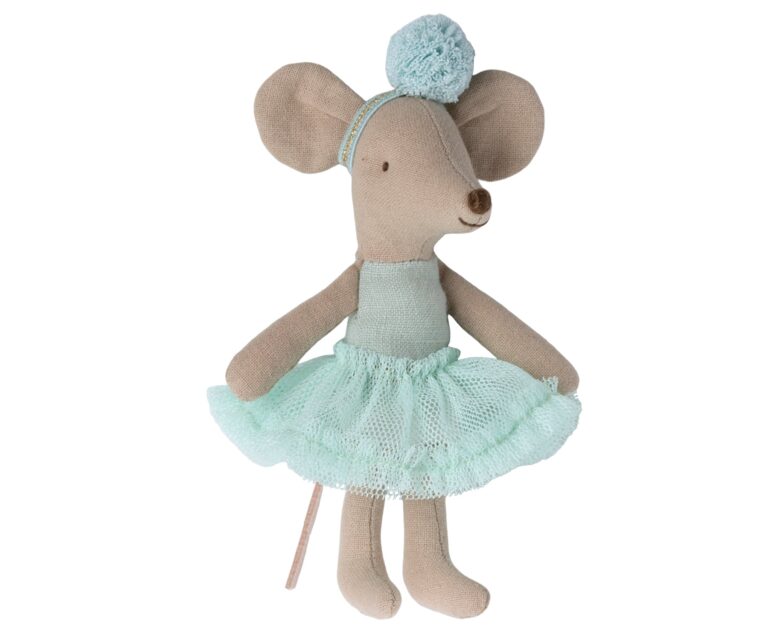 Maileg Lillesøster Ballerinamus - Lys Mint