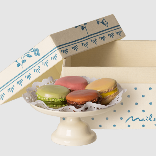 Maileg Macarons på kagefad