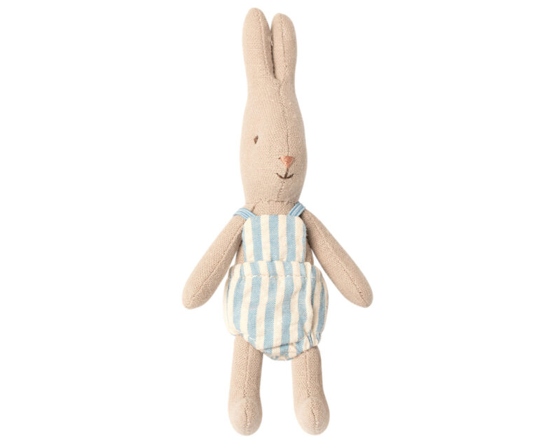 Maileg Micro Rabbit / Kanin med Stribet Dragt