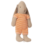 Maileg Micro Rabbit / Kanin med Stribet Dragt - Orange