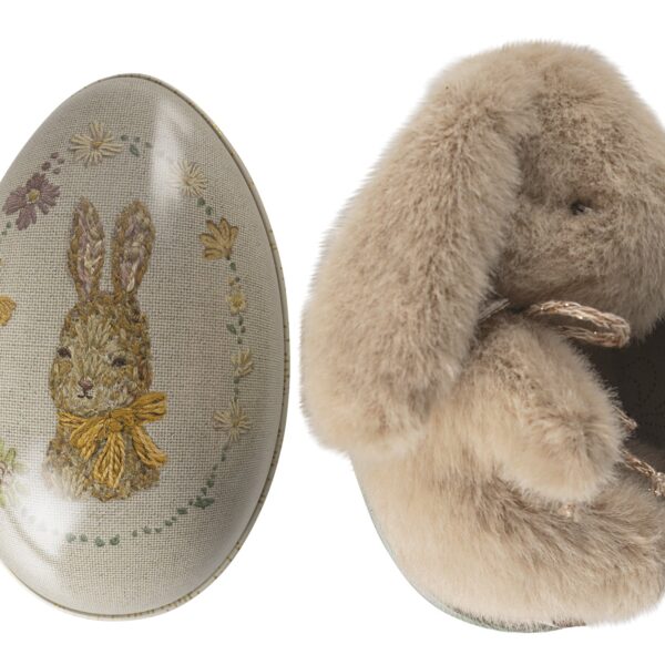 Maileg Påskeæg med Kanin i Plys Mini - Crem Peach