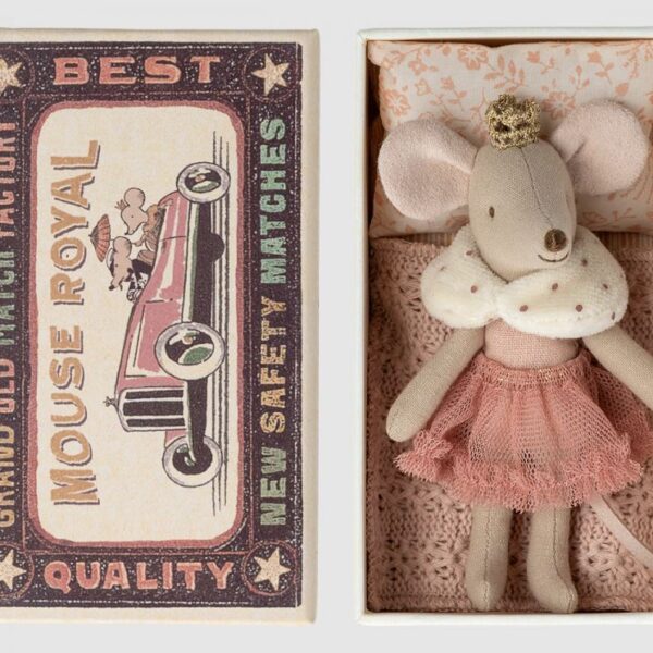 Maileg Royal Prinsessemus i Tændstikæske - Lillesøster