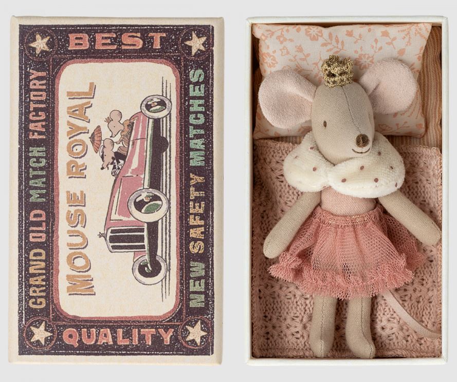 Maileg Royal Prinsessemus i Tændstikæske - Lillesøster