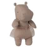 Maileg Safari friends Flodhest m. tylskørt, Lille - Lys rosa