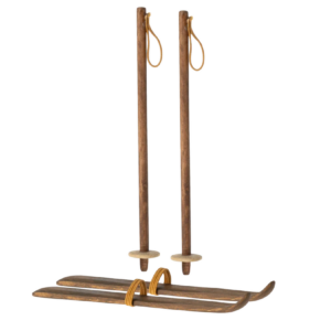 Maileg Ski og Skistave - Mor & Far mus