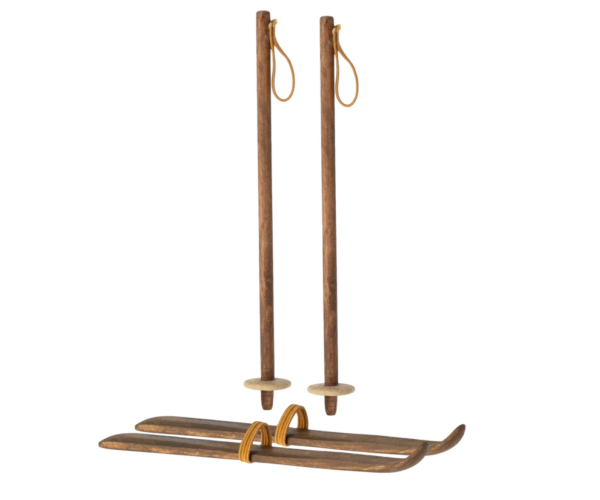 Maileg Ski og Skistave - Mor & Far mus