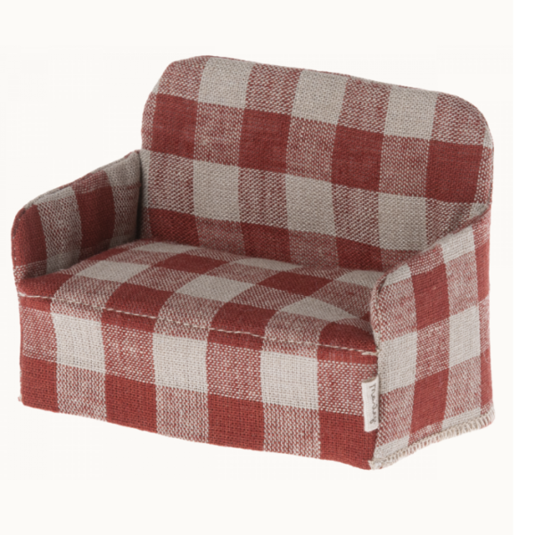 Maileg Sofa til Mus - Rød Ternet