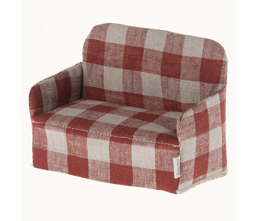 Maileg Sofa til Mus - Rød Ternet