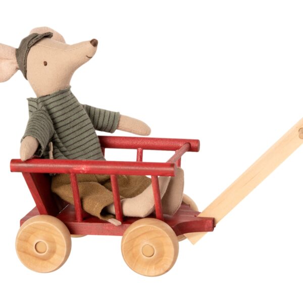 Maileg Trækvogn - Dusty Red