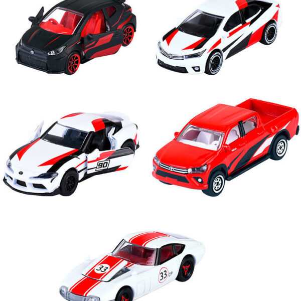 Majorette Biler - 5-pak - Toyota Racing