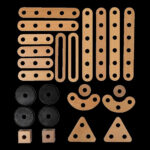 MamamemoÂ® Byggedele - 24 Dele - Træ