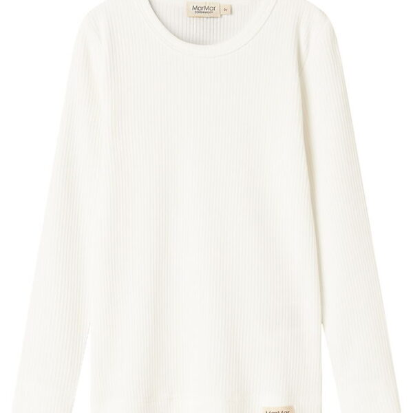 MarMar Bluse - Rib - Plain - Noos - Gentle White MarMar Bluse - Rib - Plain - Noos - Gentle White