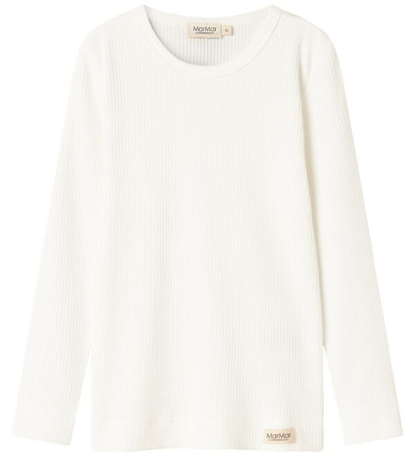 MarMar Bluse - Rib - Plain - Noos - Gentle White