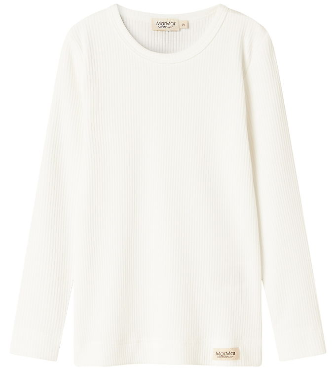 MarMar Bluse - Rib - Plain - Noos - Gentle White