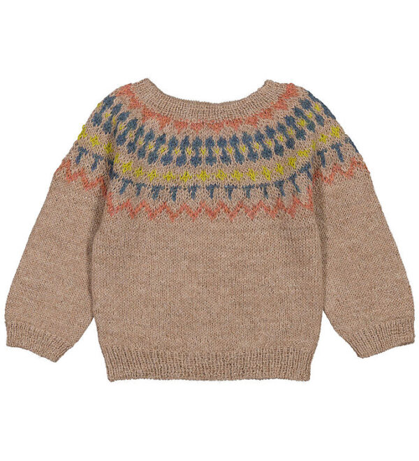 MarMar Bluse - Uld - Tuso - Brun/Multifarvet