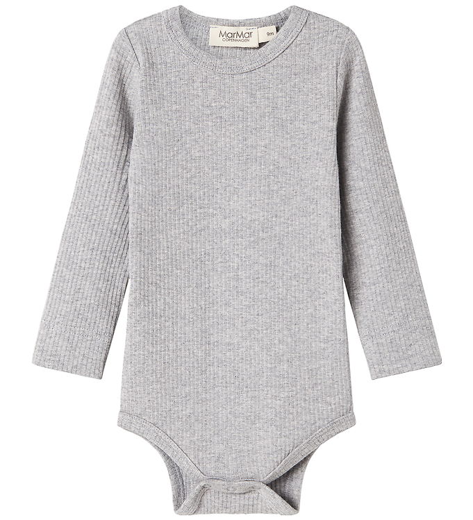 MarMar Body l/æ - Rib - Modal - Noos - Lysegråmeleret