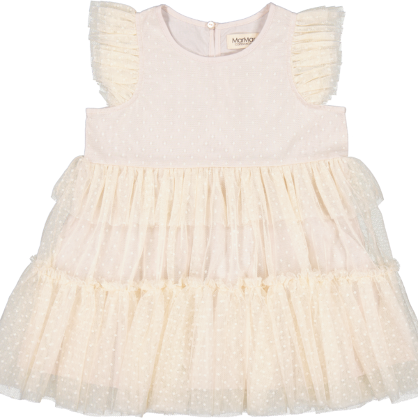 MarMar Dalvina Tulle Dotty Dress - Vanilla - 74 cm / 29 mdr.