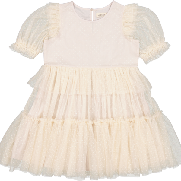 MarMar Doth Tulle Dotty Dress - Vanilla - 92/98 cm / 2-3 år
