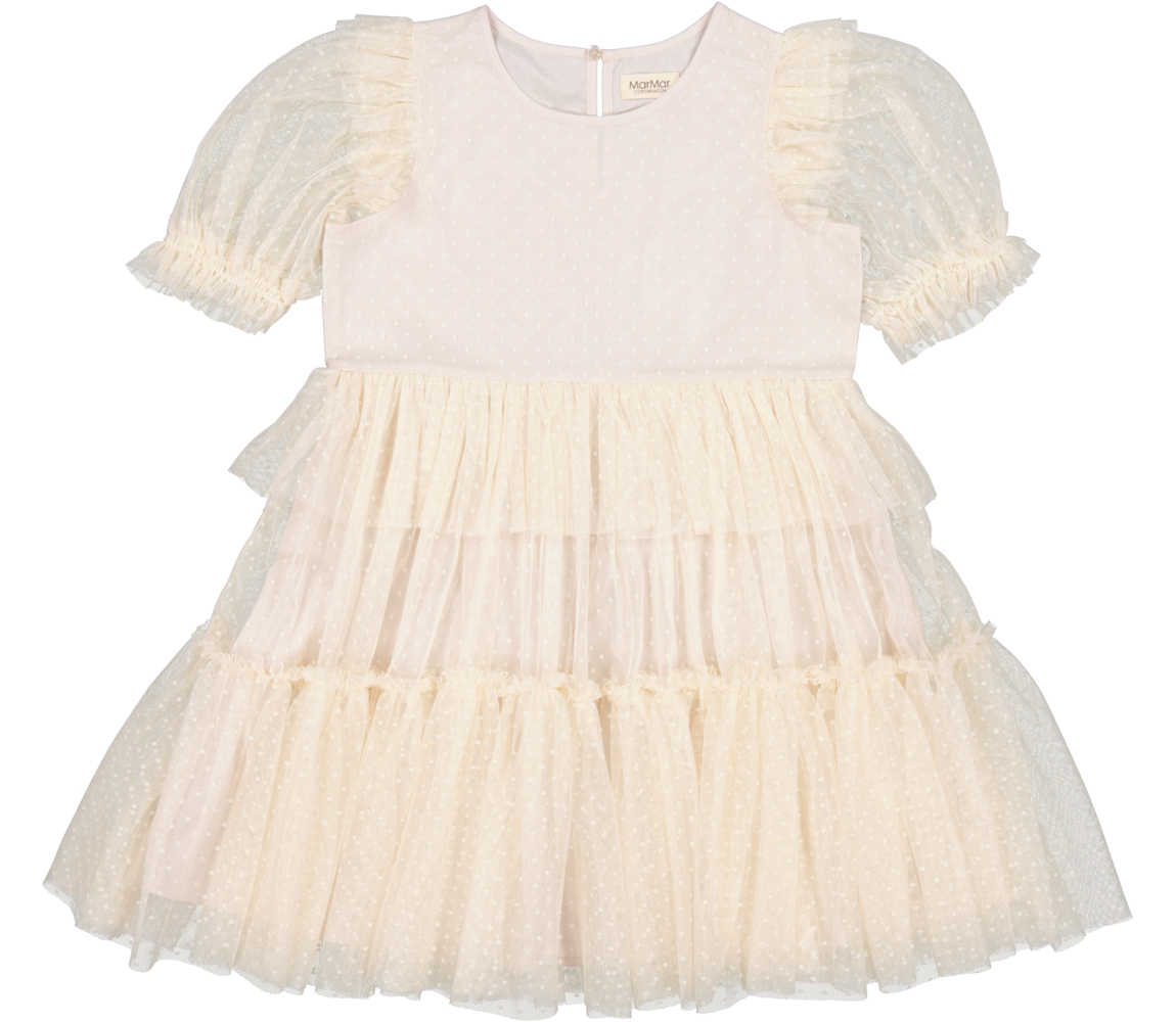 MarMar Doth Tulle Dotty Dress - Vanilla - 92/98 cm / 2-3 år